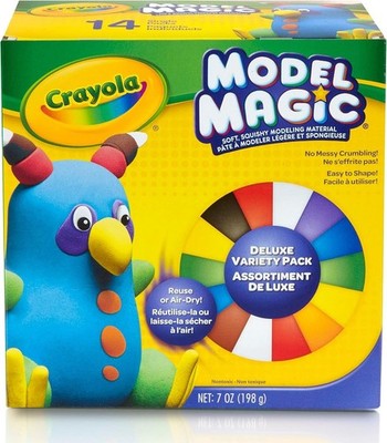 Crayola Model Magic Deluxe Variety Pack 14ct, Air Dry Modelling Clay, Kids Craft