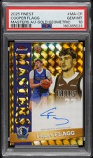 2025 Topps Finest Masters Autographs Cooper Flagg #MA-CF Gold Geometric PSA 10