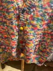 toddler sweater, primary color, buttons, hand-knit by professional knitter, 2T-4 — photo 3