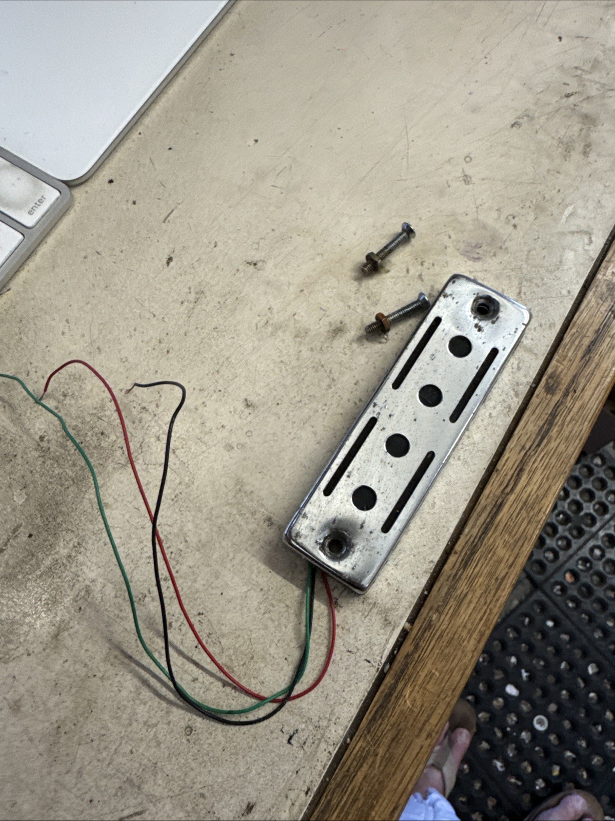 1960s Teisco Kawai Guitar Flat Mount Pickup, Tested - Gold Foil Sound 4.63K