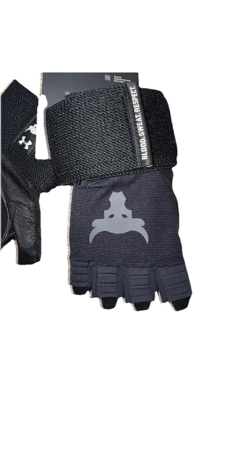 Under Armour Men’s Project Rock Training Gloves Leather Weightlifting Sz XL NWT thumbnail 2