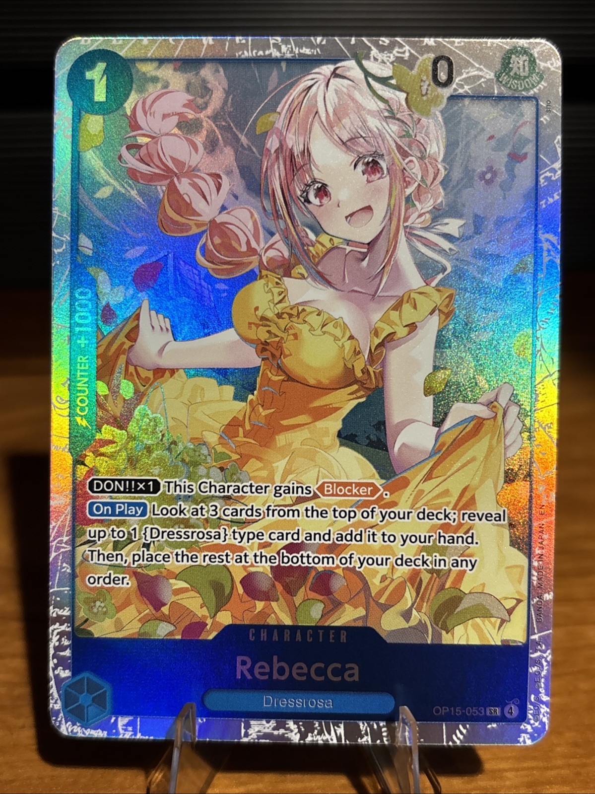 ONE PIECE TCG Rebecca OP15-053 SR Adventure on KAMI’s Island ENGLISH Foil Card