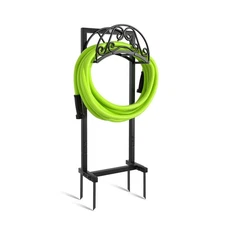 Garden Hose Holder Detachable Water Hose Holder Freestanding Heavy Duty Metal...