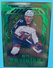 2023-24 Adam Fantilli UD Black Obsidian OR-50 GREEN Rookie RC /30