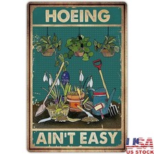 Funny Metal Garden Sign Durable Outdoor Decor Gift Gardening Enthusiasts New