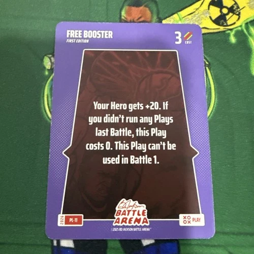 Bo Jackson Battle Arena ‘Free Booster’ Play Card SSP #PL-11