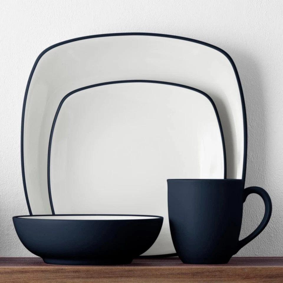 Colorwave Navy 4-Piece Square Place Setting, Service for 1 - Image 3 of 4