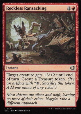 RECKLESS RANSACKING 152 Common Lorwyn Eclipsed Magic: The Gathering Near Mint