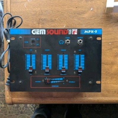 Vintage Gem Sound MPX-5 4-Channel Studio Audio Mixer DJ Preamp Tested Working