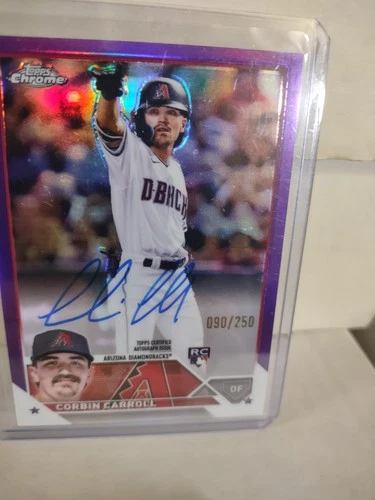 2023 Topps Chrome - Rookie Autographs Corbin Carroll Purple Refractor /250