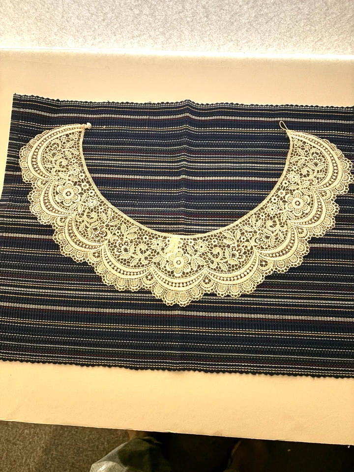 批量 10 件 复古 可移除项圈 蕾丝+钩针+项圈+珍珠闭合+链+丝带 — 第 2/4 张图片