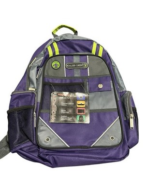 Boulder Creek Purple Backpack 17in Padded Laptop Sleeve Organizer Audio Port