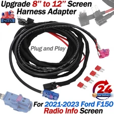 For 2021-23 Ford F-150 Radio Info Screen HARNESS ADAPTER 8” to 12” ML3Z-14D202-B