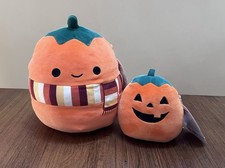 Squishmallows 8  Kalani Pumpkin With Scarf New NWt Plush 5  Jodie Set