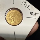 1912 $2.50 US Indian Head Gold Quarter Eagle Coin AU