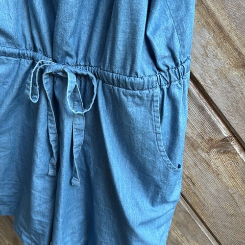 Old Navy Light Blue Denim Romper shorts size large - Picture 4 of 4