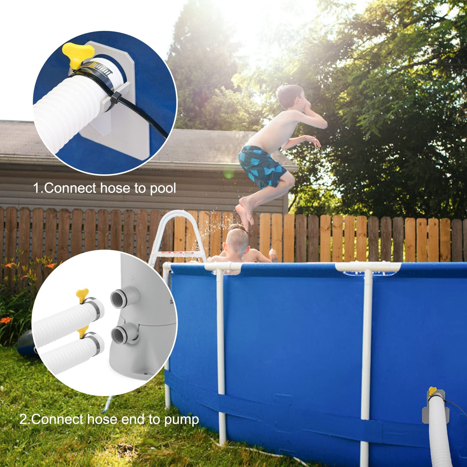 Hose for Pool Pump 1.25" Diameter Swimming Pool Hose for Above Ground Pools, ...