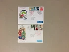 Two Japan first flight covers with picture to Italy and Greece