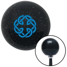 Blue Celtic Father Daughter Symbol Black Metal Flake Shift Knob M16x1.5 Insert