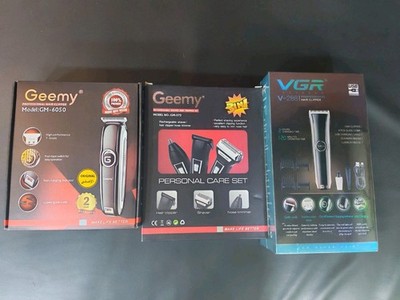  Lot of 3 VGR & Geemy Professional Men's Hair Clipper Beard Trimmer Shaver