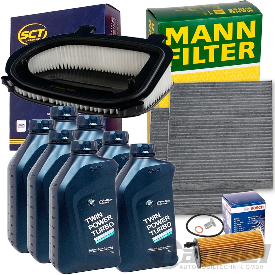 FILTERSET INSPEKTIONS-SATZ+ORIGINAL BMW 5W30 ÖL passend für X3 F25 F20 143-184PS
