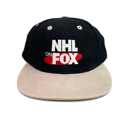 Vintage 90 s Promo Deadstock  NHL On FOX  Hockey Unstructured Strapback Dad Hat