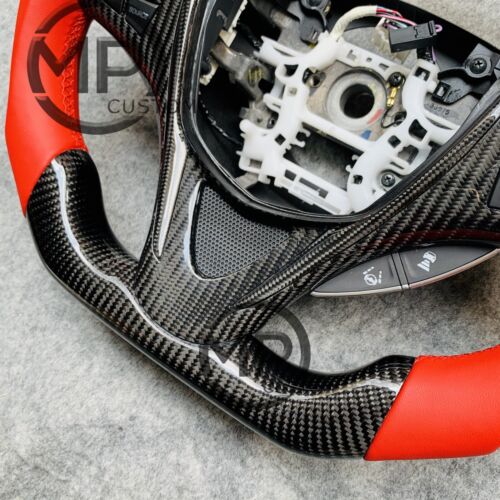 Custom Acura tlx 2015 - 2020 Carbon fiber steering wheel with RED leather - Picture 5 of 8