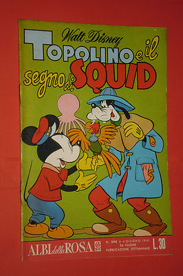 ALBI DELLA ROSA - THEN MOUSE albums - No. 343 - Disney mondadori year 1961 - home