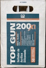12PK TOP GUN PPG 200xi Siliconized Caulk Acrylic Sealant Tubes White