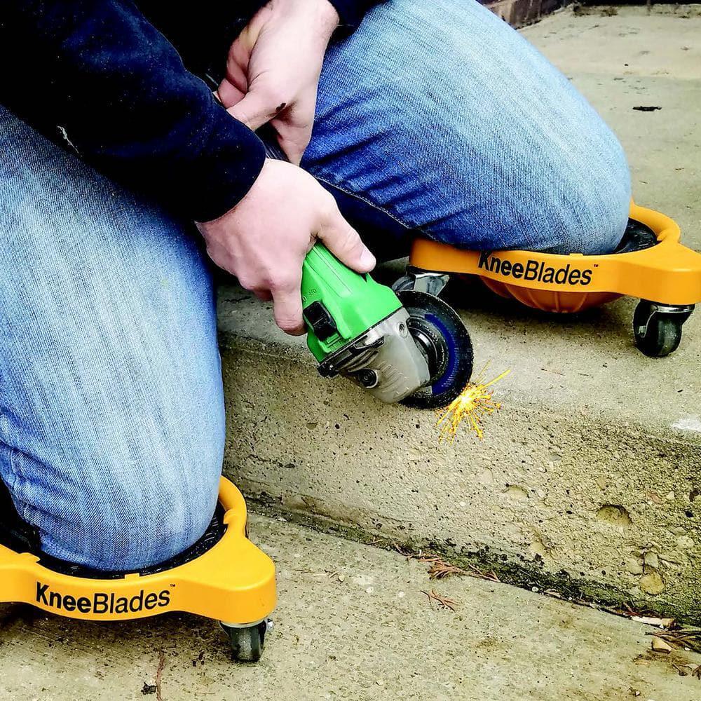 Roller Knee Pad Pair Rolling Wheeled Pads Work Construction Easy