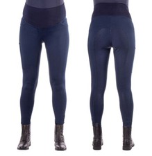 Damen Umstandsreithose Reitleggins Vollbesatz dunkelblau Gr. 34-44