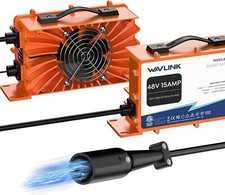 Golf Cart Charger GS950C-48V 15A Max, 810W Output, IP67 Waterproof Round Plug