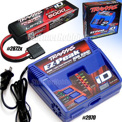 EZ-PEAK PLUS iD Charger with (1) 3S 11.1V 25C 5000mAh Lipo Battery 2872x