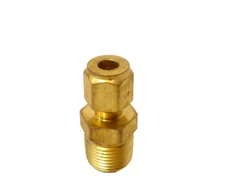 New Parker Brass 1/4" CPI Tube x 3/8" Male NPT Connector Adapter, 4-6 FBZ-B