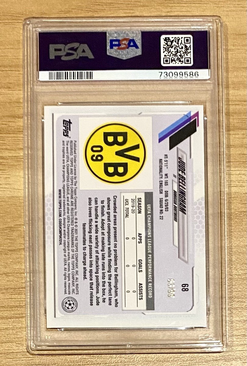 Jude Bellingham 2020-21 Topps Chrome Sapphire UCL /99 Yellow