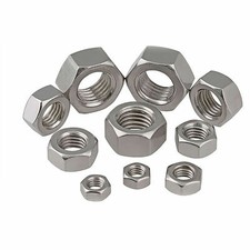 DIN934 M3 M4 M5 M6 M8 M10 M12 Thread Hexagon Full Nuts Hex 304 Stainless Steel
