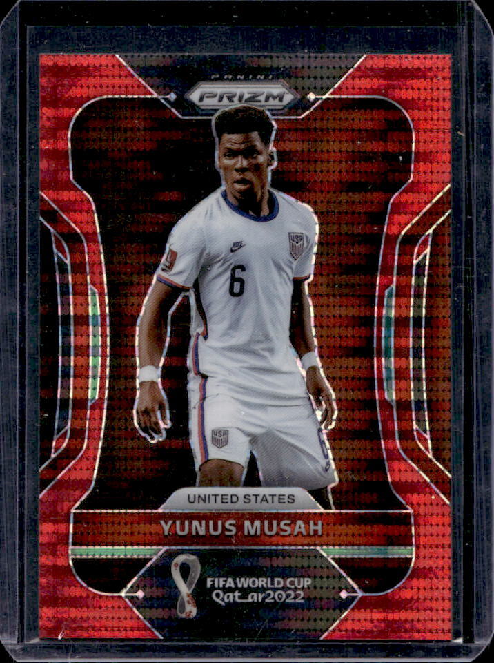 2022 Panini Prizm World Cup Yunus Musah Breakaway Red #90/99 #210 USA