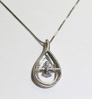 New 925 sterling silver .10ct diamond simmer Angel pendant 18" necklace 4.7g — photo 5