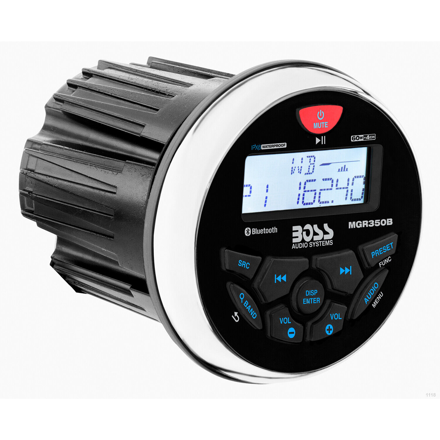 BOSS Audio Systems MGR350B Bluetooth Boat Gauge Receiver &ndash; Weatherproof, USB