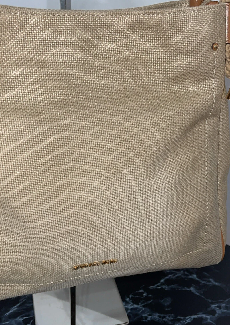 Handbag Michael Kors Isla Large Tote Grab Bag Color Natural