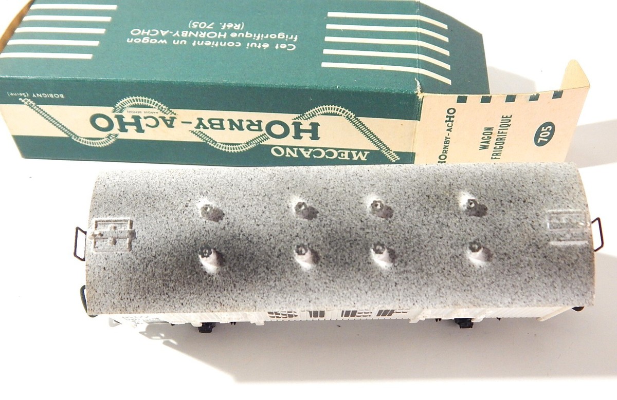 Wagon Hornby HO Réf 705 - 2 Couverts Stef, échelle 1/87, Neuf Sous Boîte