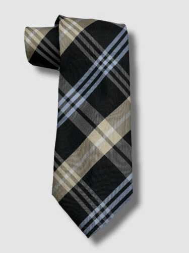 Bill Blass Poliéster padronagens de xadrez Gravatas para Homens