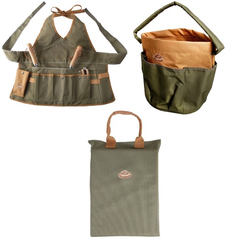 Khaki & Brown Gardening Set Bucket Toolbag Kneeling Pad Ladies Apron Garden Kit - 第 1/7 張圖片