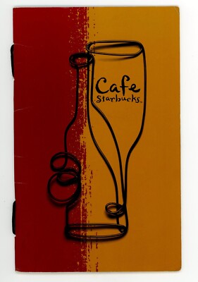 Rare 1996 Original Cafe Starbucks Coffee Cocktails Beer Wine Ice Cream Menu
