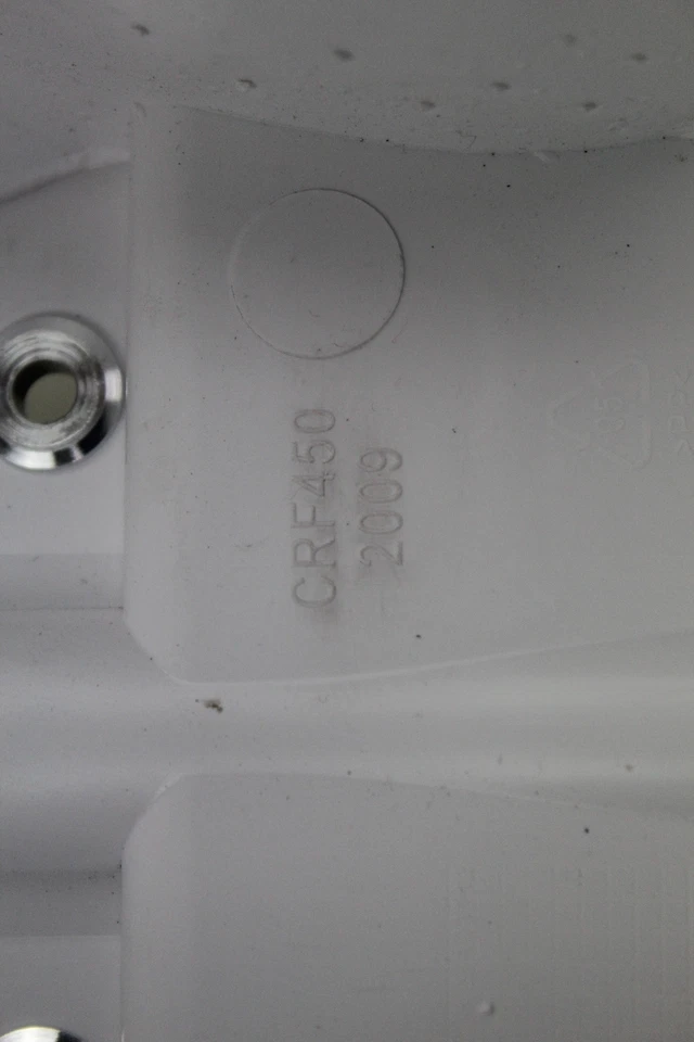  Guardabarros delantero blanco Honda CRF 450R CRF450R 09 Alta OEM Foto 3 de 4