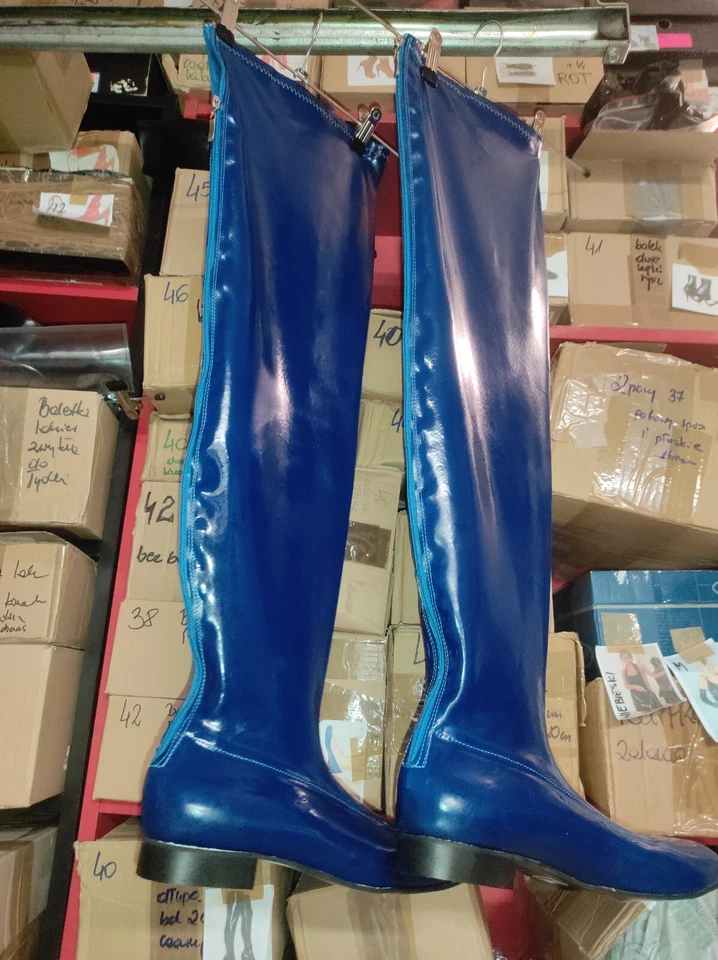 Latex Caoutchouc Overkne Bottes Plusieurs Couleurs Taille 40 - 47 Rv ,Neuf,Plat - Photo 2/4