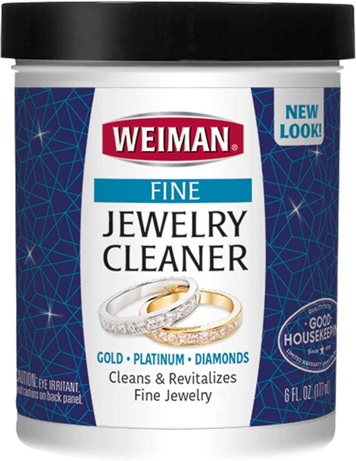 Weiman Fine Jewelry Cleaner Liquid with Brush for Restoring Shine and Brilliance