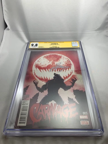 CARNAGE #3 CGC SS 9.8 White Pages Signed by Gerry Conway Del Mundo Cover Perkins