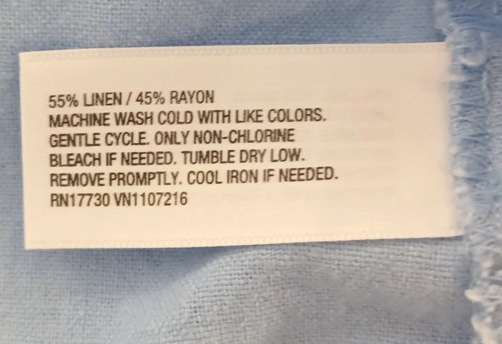 Isabel Maternity Baby Lt Blue Linen Blend Shirtdress Modest Sz XL Midi - Image 4 of 4