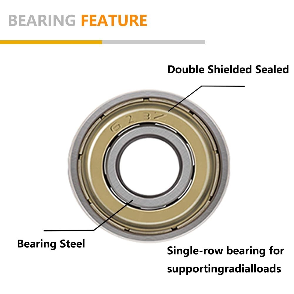 20Pcs 623ZZ Ball Bearing (3mmx10mmx4mm) Double Shielded Deep Groove Bearings